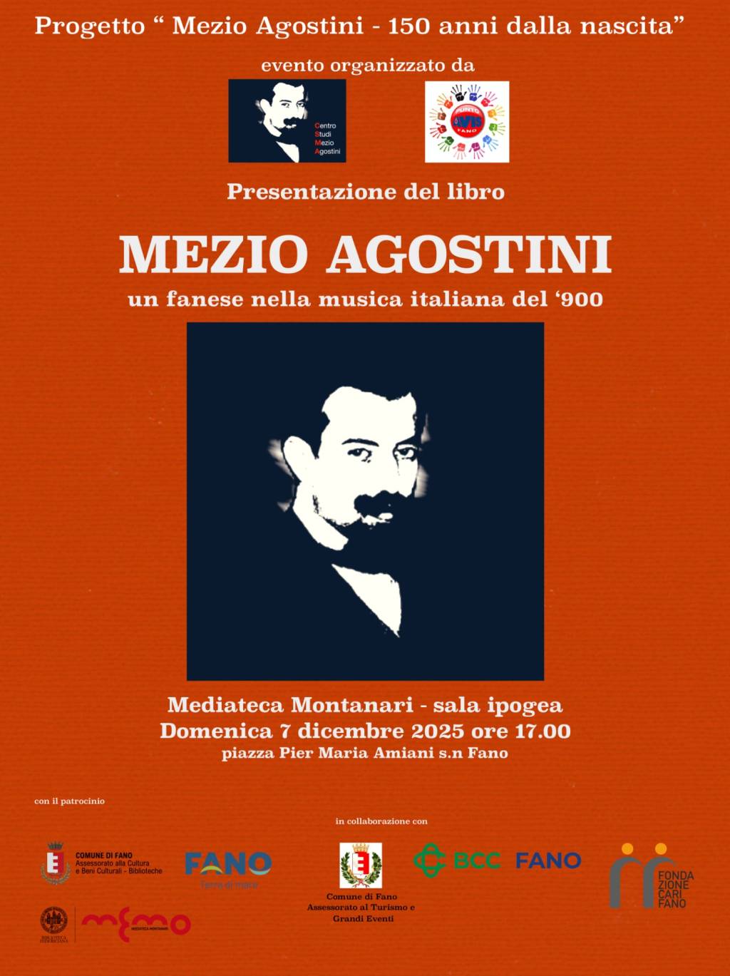 Presentazione del libro “Mezio Agostini – un fanese nella musica italiana del&nbsp;‘900”